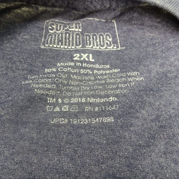 Super Mario Brothers Adventures Gray T-Shirt Size 2XL - Picture 4 of 4